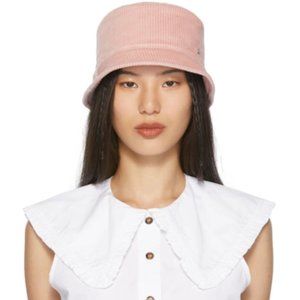 Maison Michel Paris Axel Corduroy Bucket Hat Pink